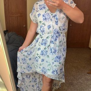 White floral dress